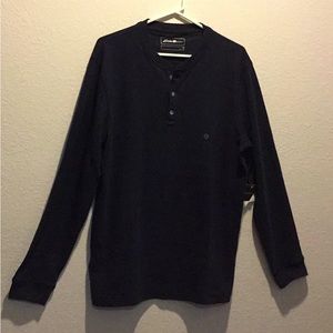 NWT Men’s Eddie Bauer Thermal Henley Nave Blue size M